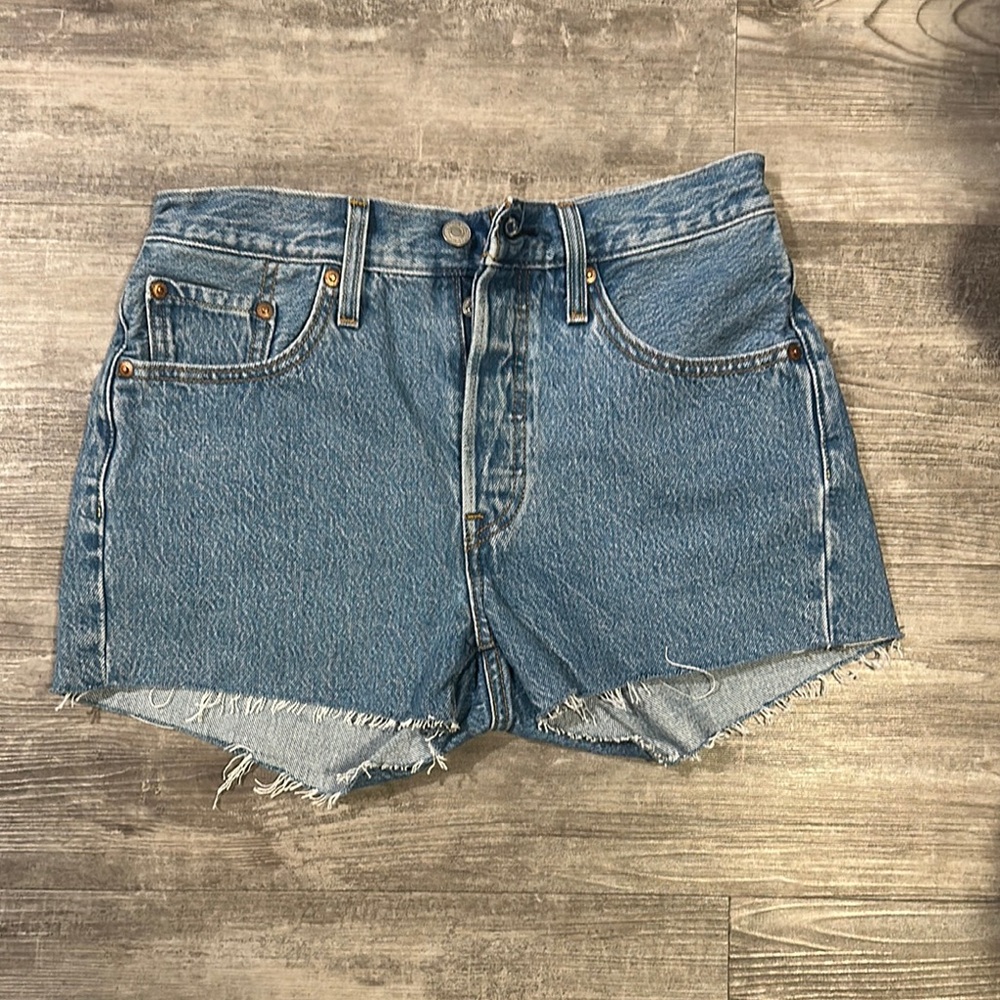 Levi's Blue Jean Shorts High-Waisted Cut-Off
